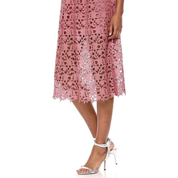 NWT ASTR The Label Floral Lace Sleeveless Dress Midi | Dark Blush Pink | SZ S - Picture 12 of 13